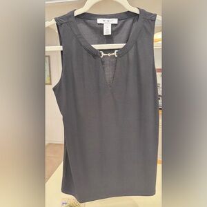 White House Black Market Keyhole Black Tank Top